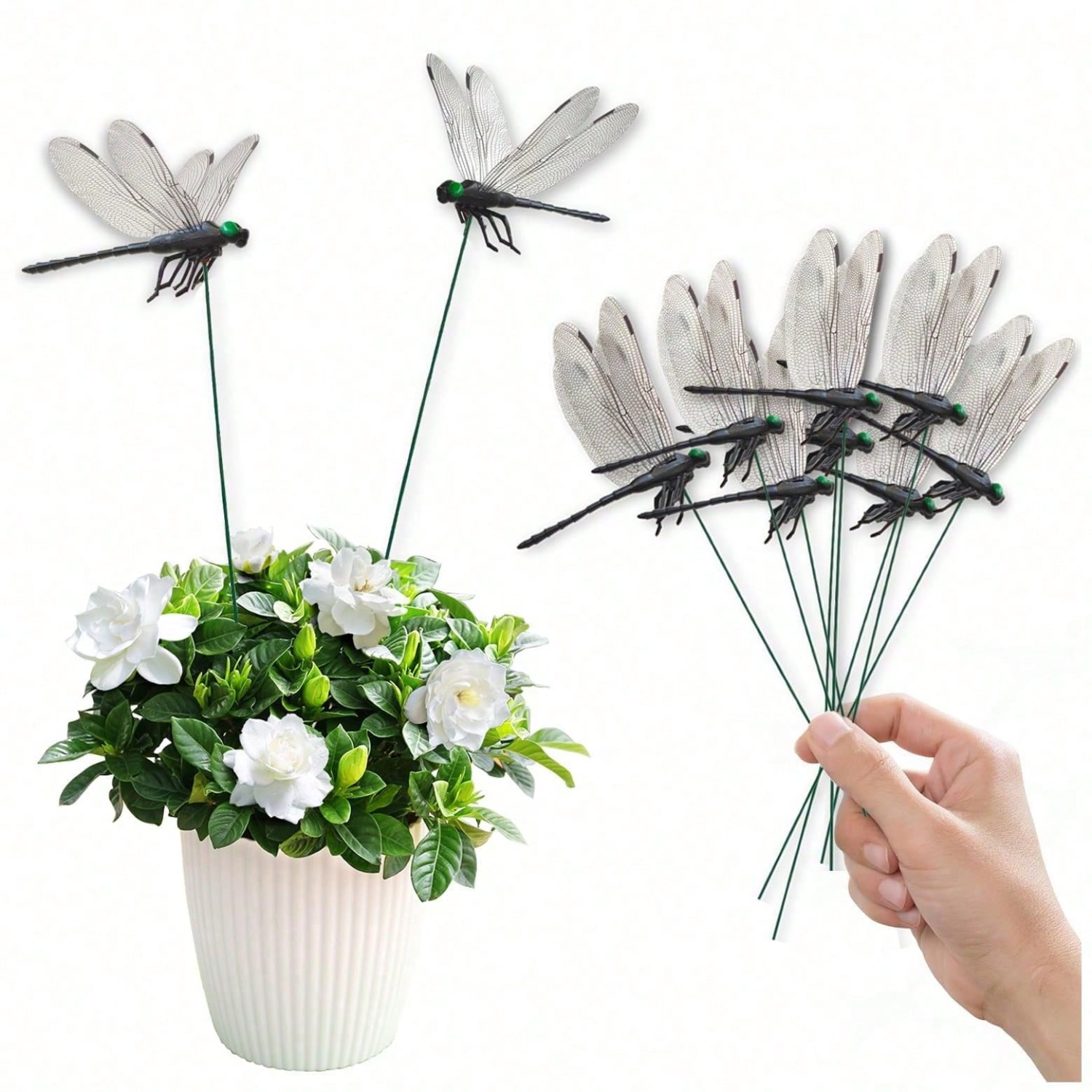 10 Pcs Dragonfly Decorative S, - Bonsai Garden Decor 评论和价格