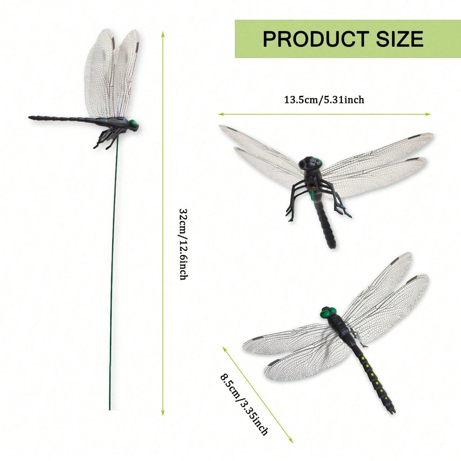 10 Pcs Dragonfly Decorative S, - Bonsai Garden Decor 评论和价格