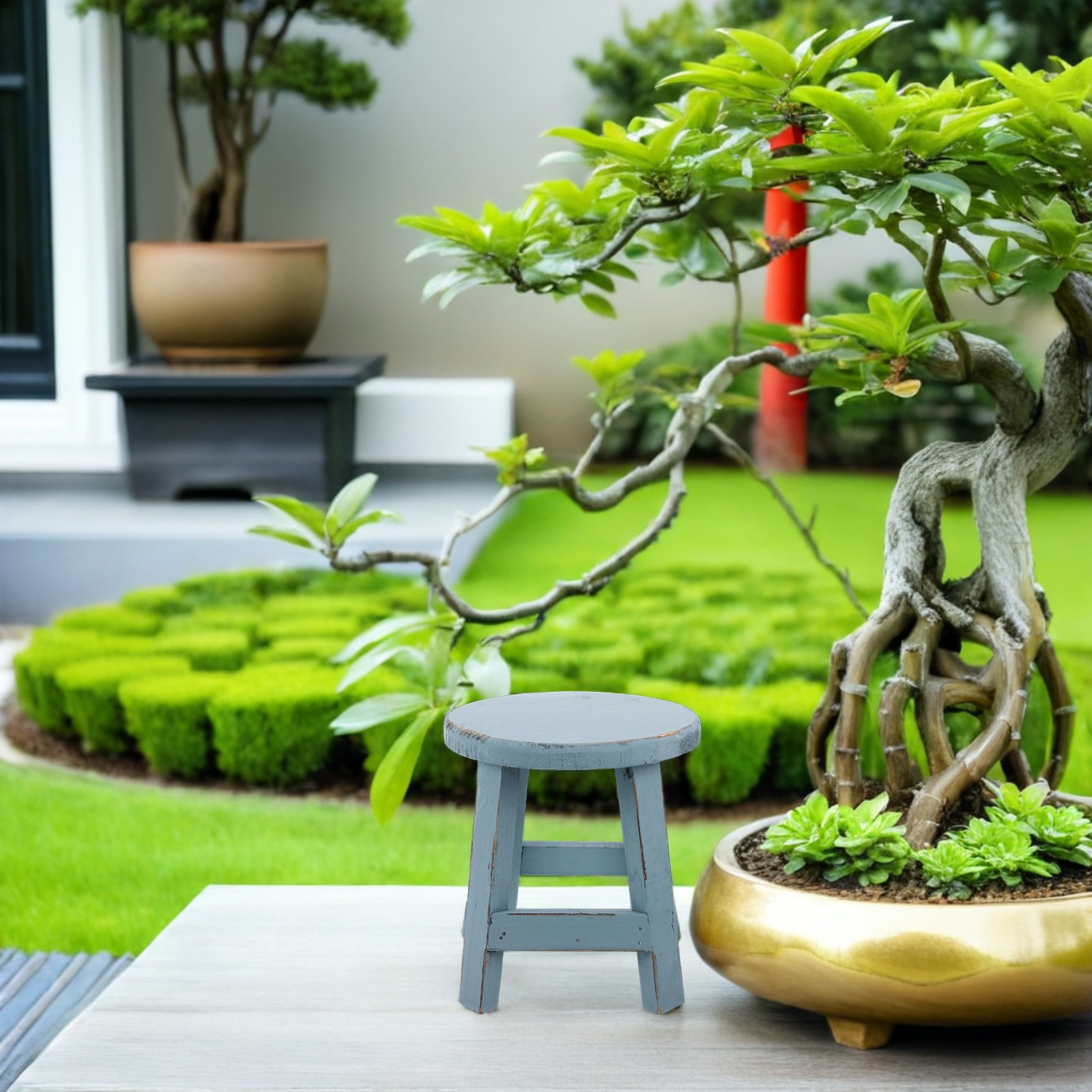 Flower Pot Stand Stool 18Cm So - Bonsai Garden Decor 评论和价格