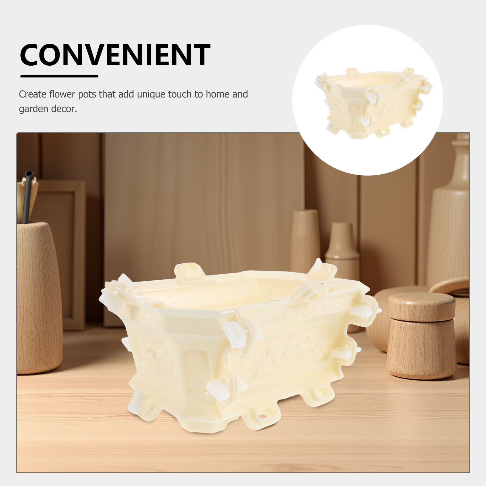 Reusable Concrete Mold Plastic - Bonsai Garden Decor 评论和价格