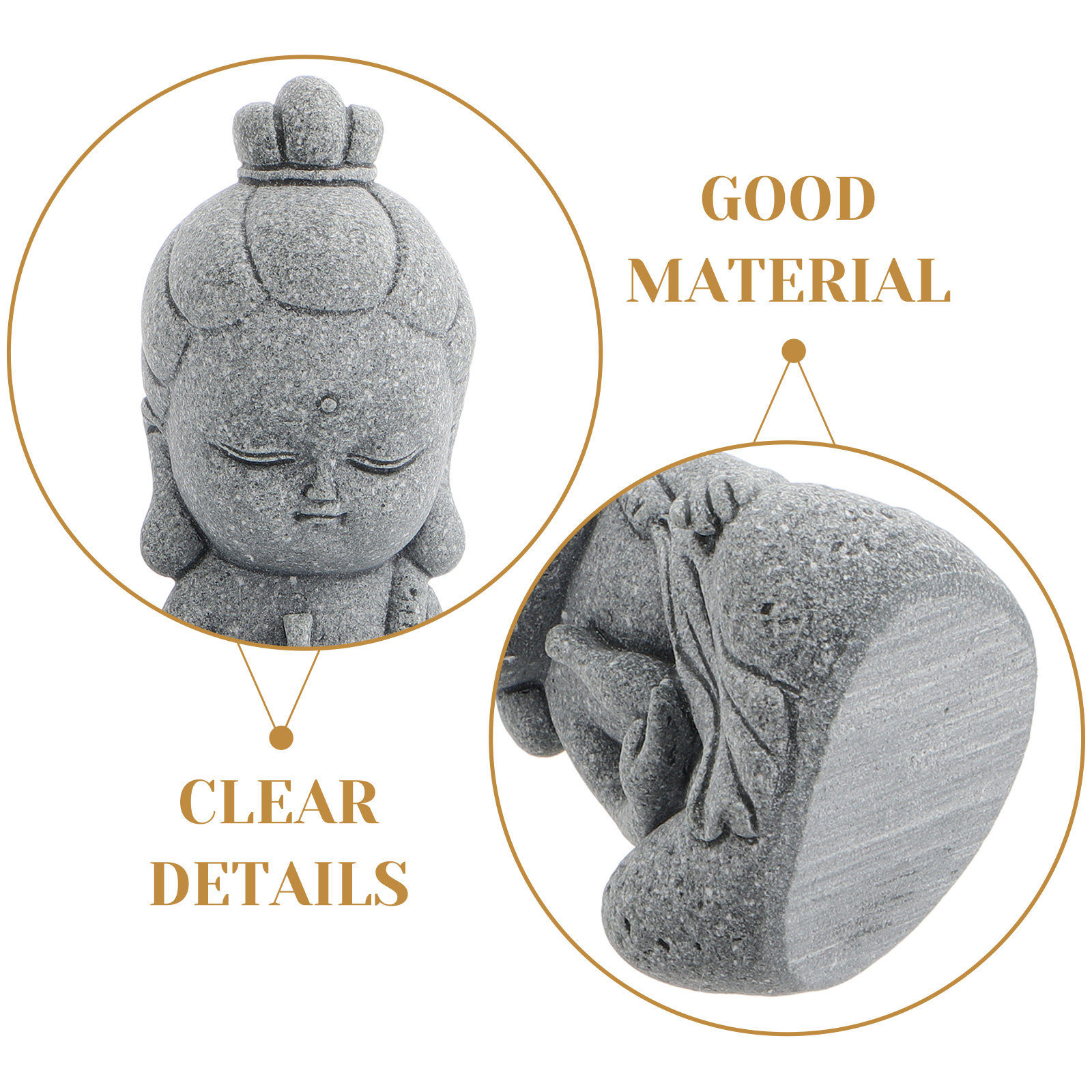 Exquisite Mini Guan Yin Stone  - Bonsai Garden Decor 评论和价格