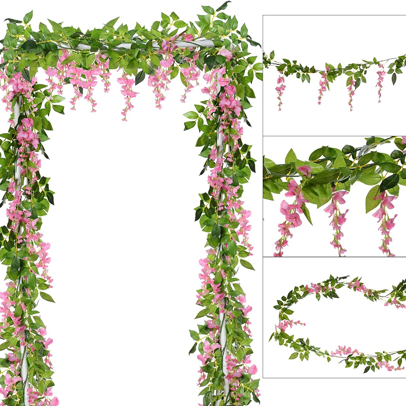 1.8M Artificial Flowers Silk A - Bonsai Garden Decor 评论和价格